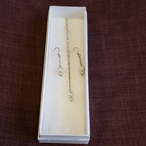 Handmade silver necklace and earring set